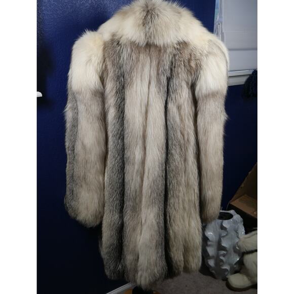 Gorgeous Platinum Blush Fox Fur Stroller Coat Jacket - Picture 3 of 6